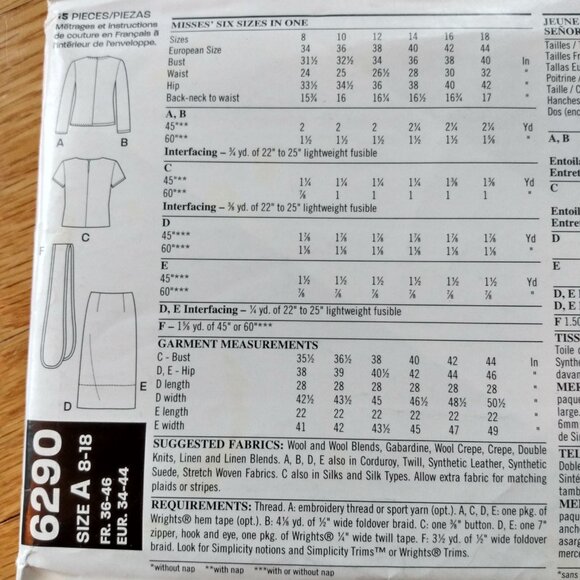 Skirt Top Cardigan Jacket Sewing Pattern Size 8-18 New Look 6290 UNCUT - Picture 5 of 9